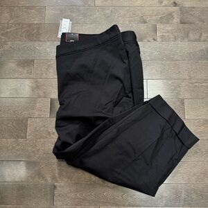 Avenue Size 26 Stretch Sateen Crop Black Dress Pants - NWT